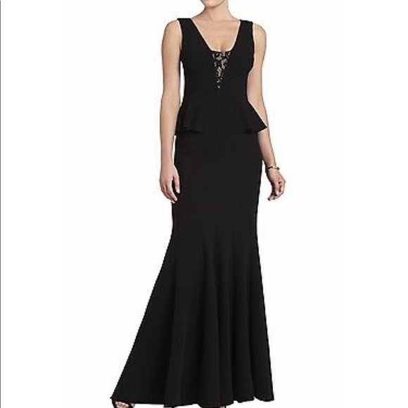 BCBGMaxAzria Silvia Sleeveless Peplum Gown - Picture 2 of 3